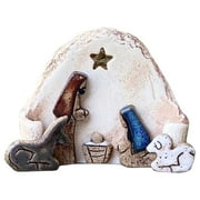 witspace Miniature Tiny Nativity Set, Nativity Tabletop Scenes, Resin Miniature Holy Family Nativity Scene Statue, Christmas Ornament for Tabletop Fireplace, Christmas Tabletop Decor